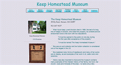 Desktop Screenshot of keephomesteadmuseum.org