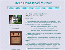 Tablet Screenshot of keephomesteadmuseum.org